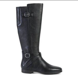Ugg Australia 'Beryl' Riding Boot Black with buckle straps & cozy lining size 6